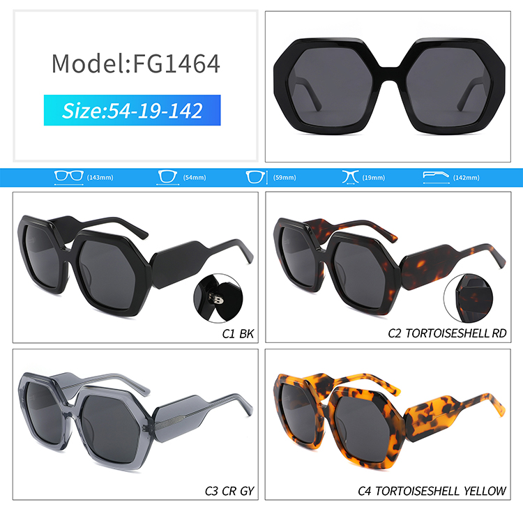 FG1464-womens retro sunglasses FG1464-نظارات شمسية كلاسيكية للسيدات
