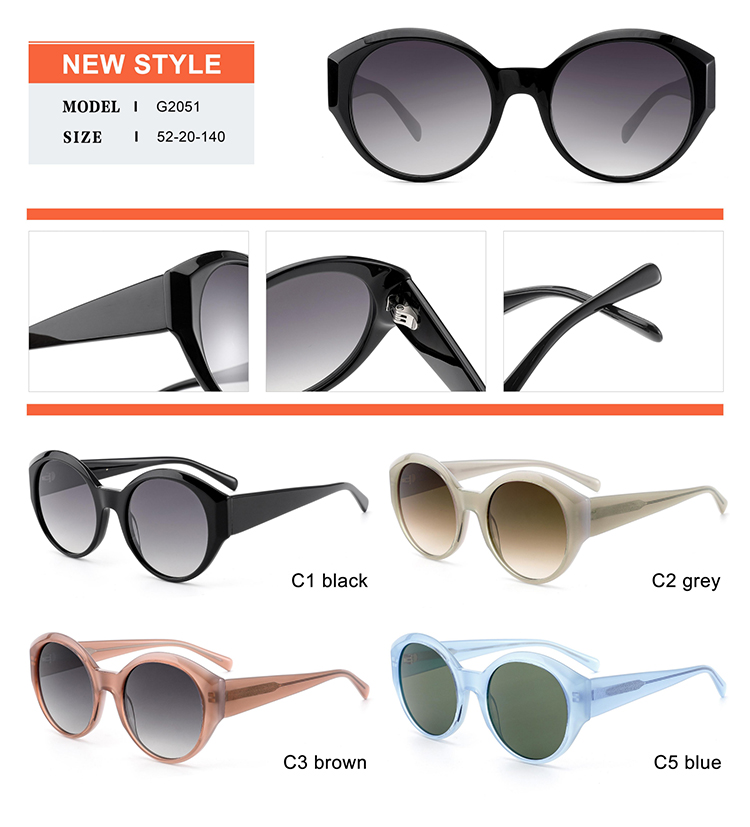 Acetate Sunglasses Details - G2051 تفاصيل نظارة شمسية من الأسيتات - G2051