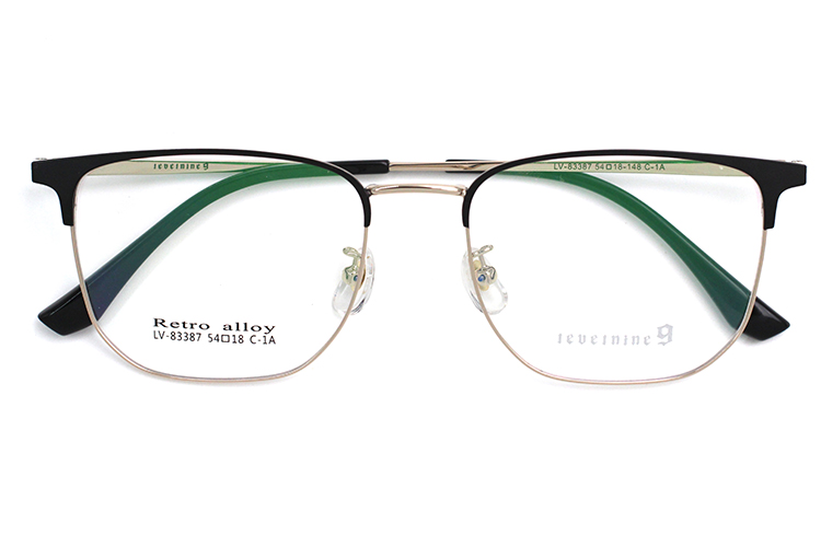 إطارات النظارات الراقية - أسود وذهبي