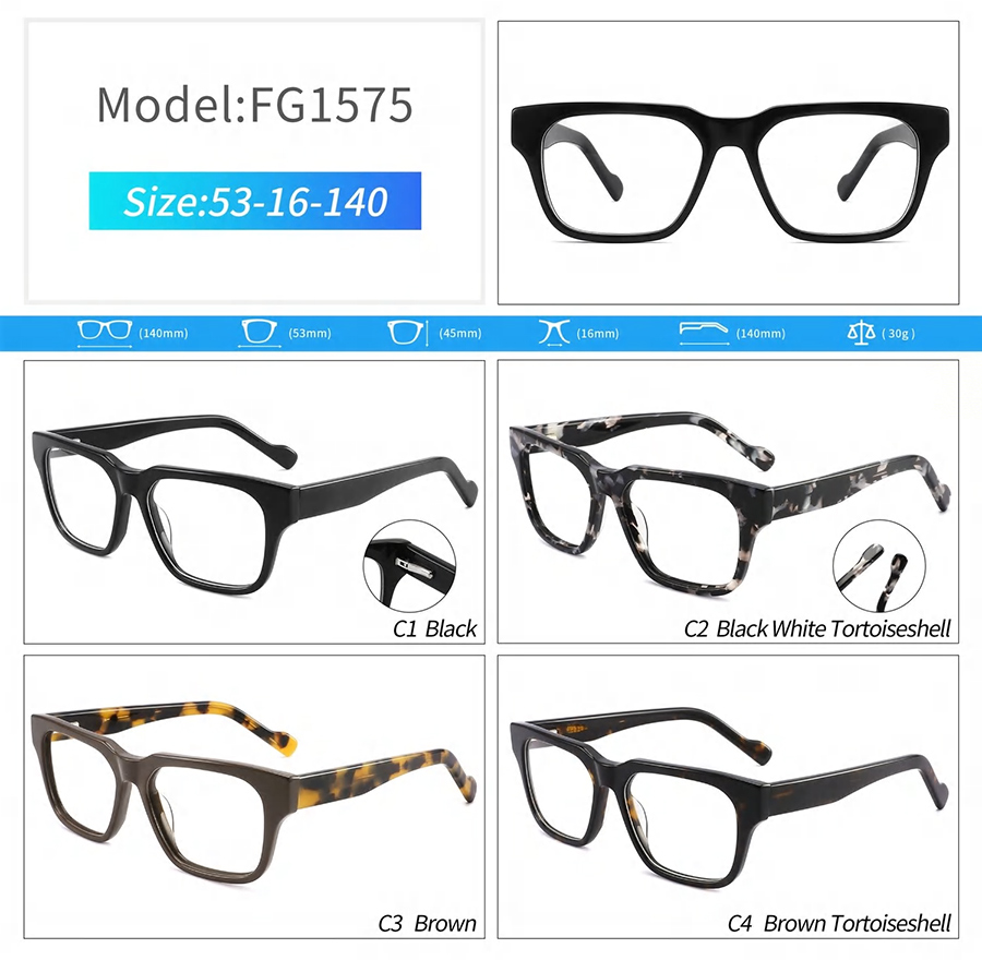 popular glasses frames for men FG1575 إطارات النظارات الشعبية للرجال FG1575