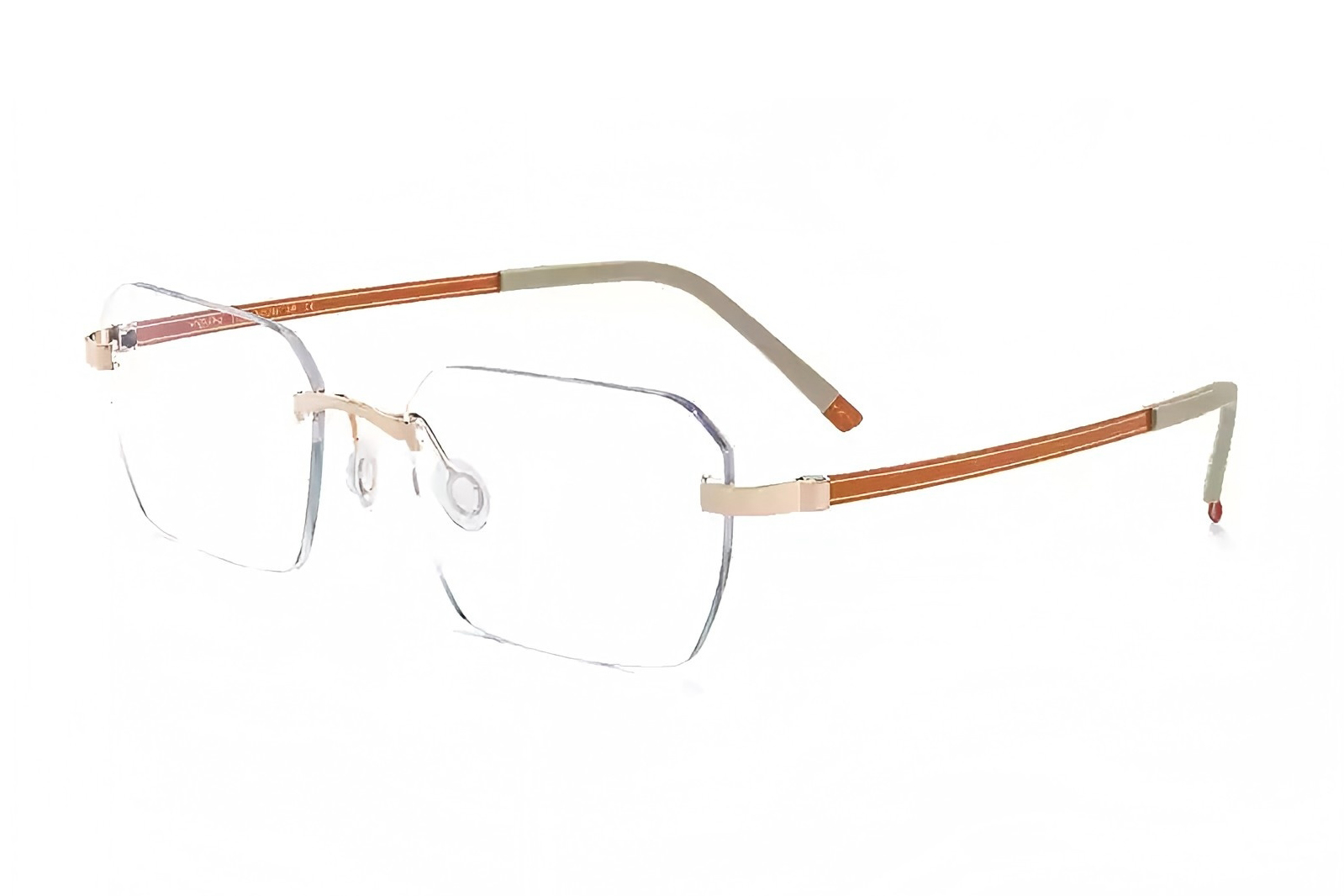 Two-Tone Rimless Glasses نظارات بدون إطار بلونين