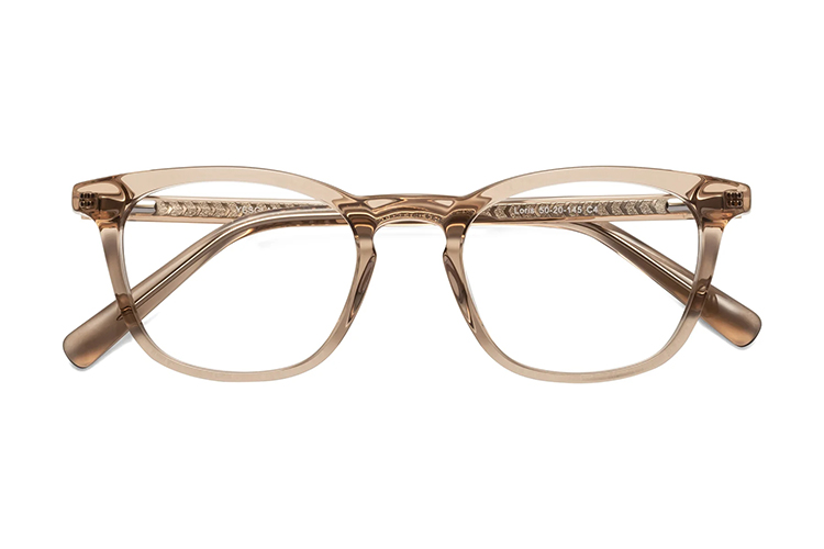 Brown Transparent Frame Glasses نظارات بإطار بني شفاف