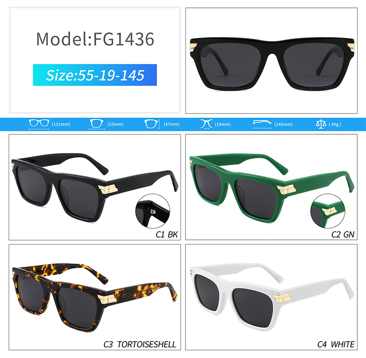 FG1436 - نظارات شمسية مربعة بالجملة