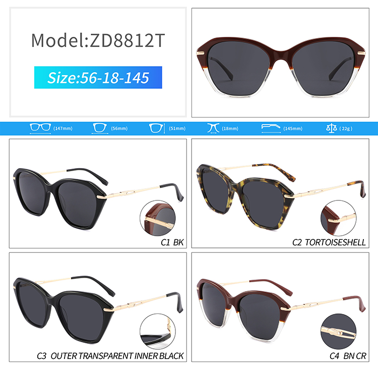 ZD8812 - نظارات شمسية من التسعينيات بالجملة