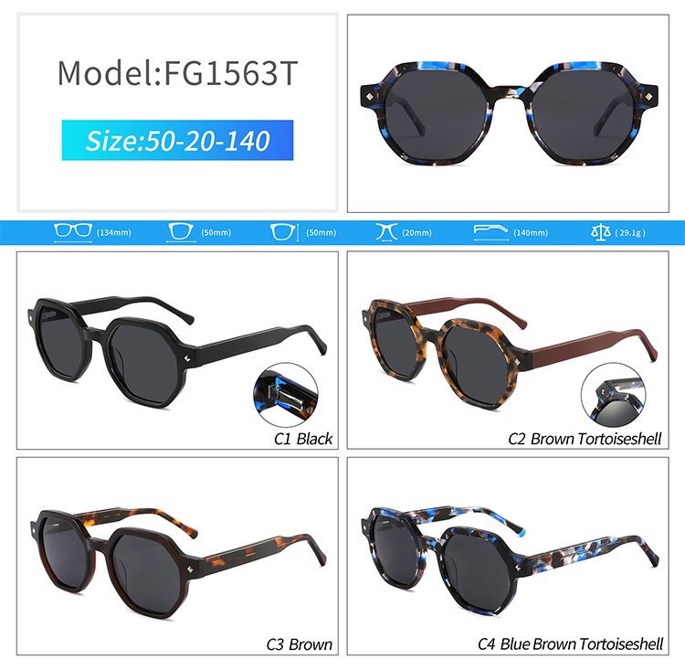 FG1563-نظارات شمسية بشعار مخصص للجنسين