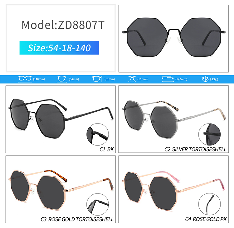 ZD8807-نظارات شمسية للرجال معدنية