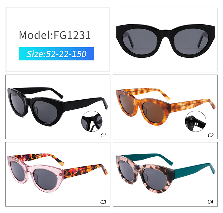 نظارات شمسية FG1231 ذات تصميم عتيق