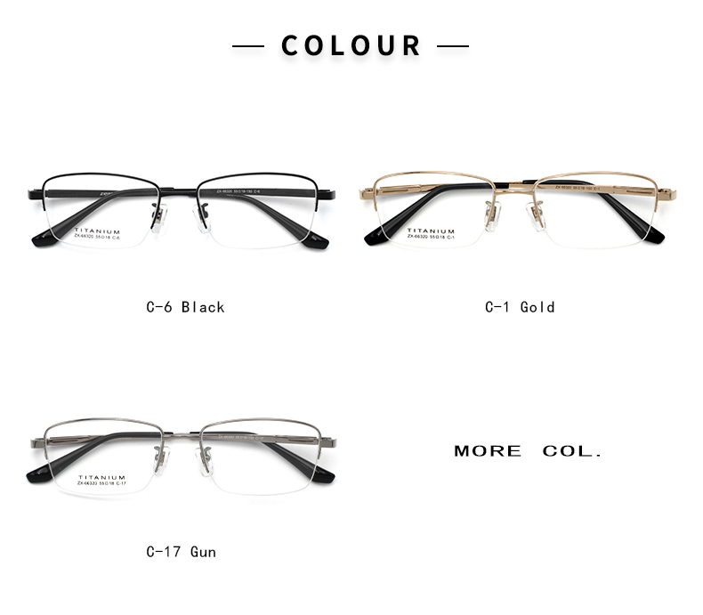 نظارات نصف بدون إطار _ اللون