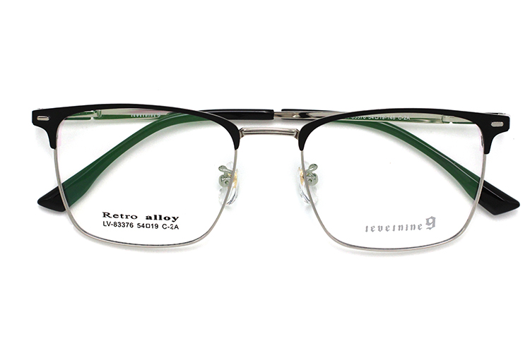 إطارات العدسات البصرية - أسود وفضي