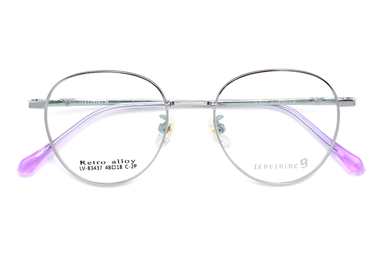 إطارات النظارات الدائرية - فضي