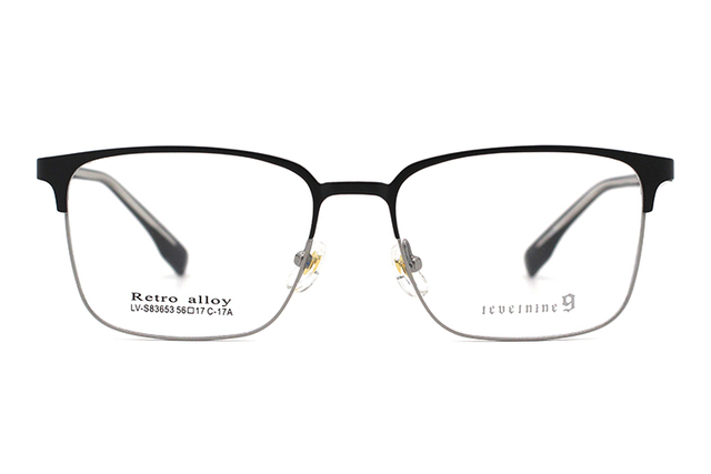 نظارة بإطار معدني مربع من ليفيل ناين S83653