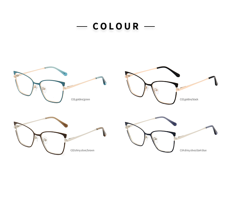 إطارات النظارات المعدنية عين القطة_اللون