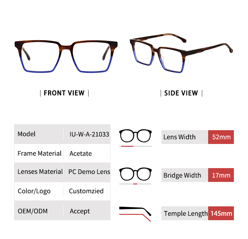 تفاصيل أزياء النظارات العين