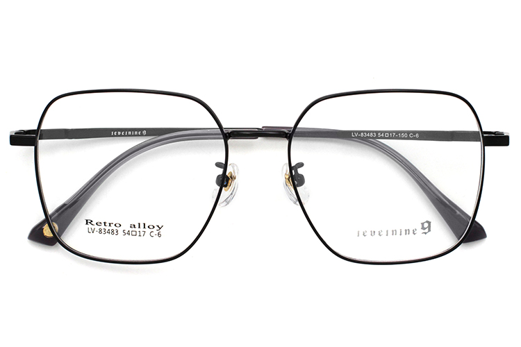 نظارة معدنية - أسود