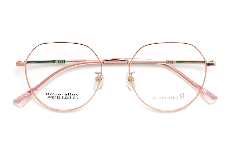 أخف إطارات النظارات - ذهبي وردي