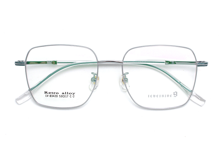 إطارات نظارات كبيرة - فضية