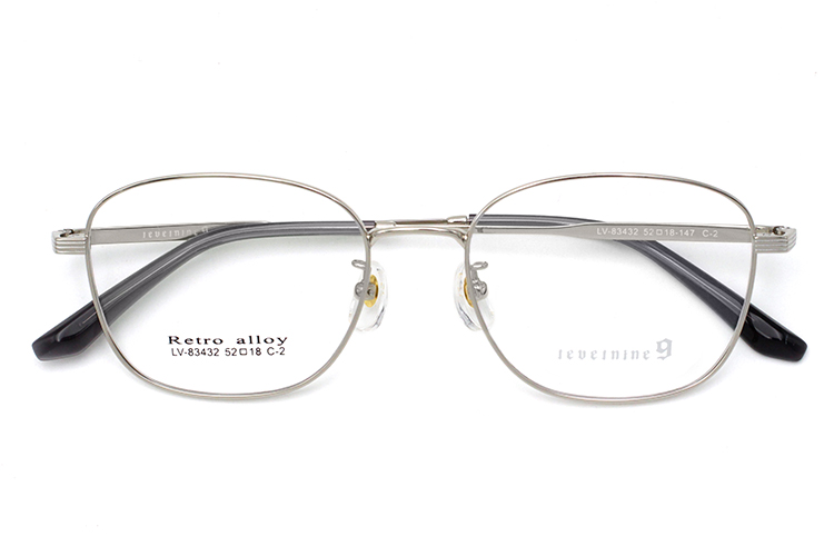 إطار بصري معدني - فضي