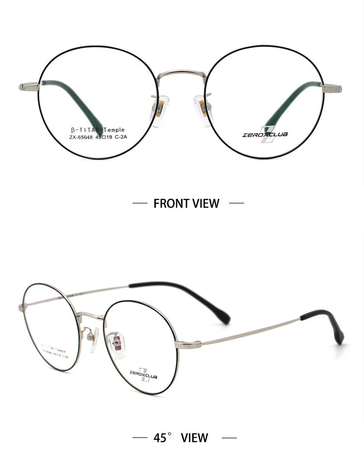 نظارات عيون سوداء بصرية titanium_silver black