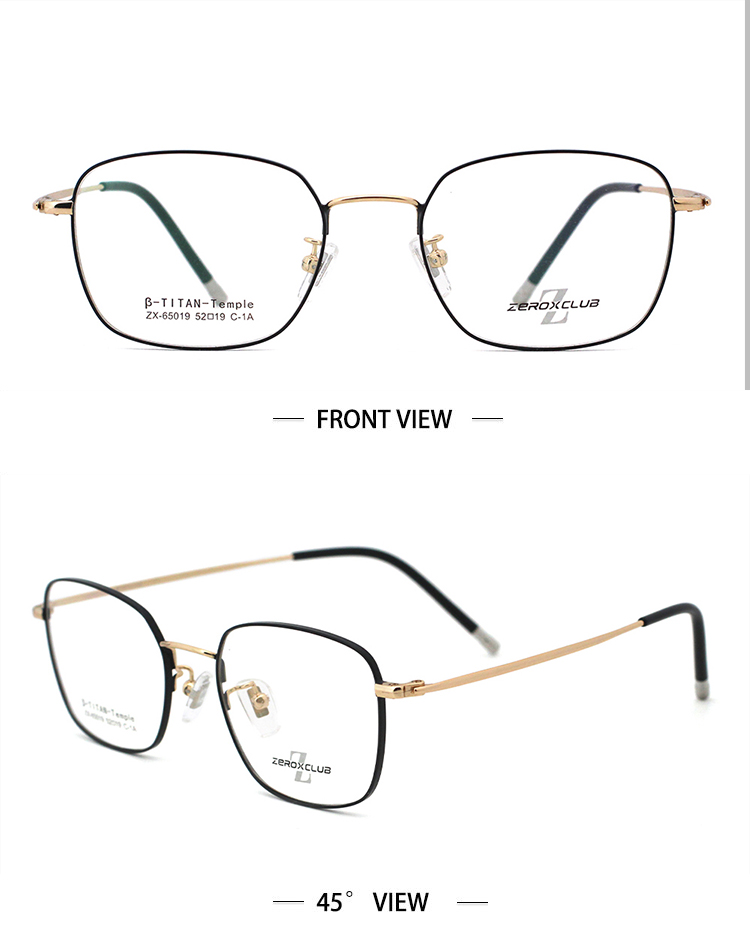 إطار نظارة بصرية_أسود ذهبي