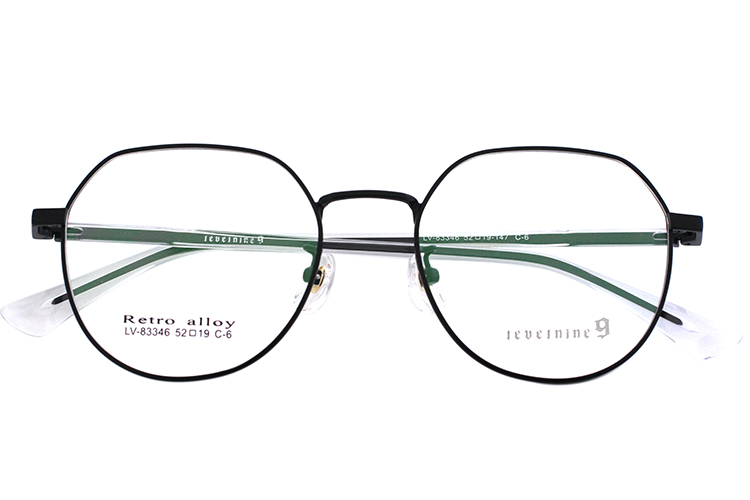 إطار نظارة معدني للنساء - أسود