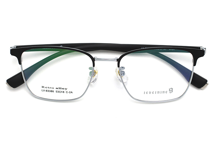 إطار شاسما مستطيل - أسود وفضي