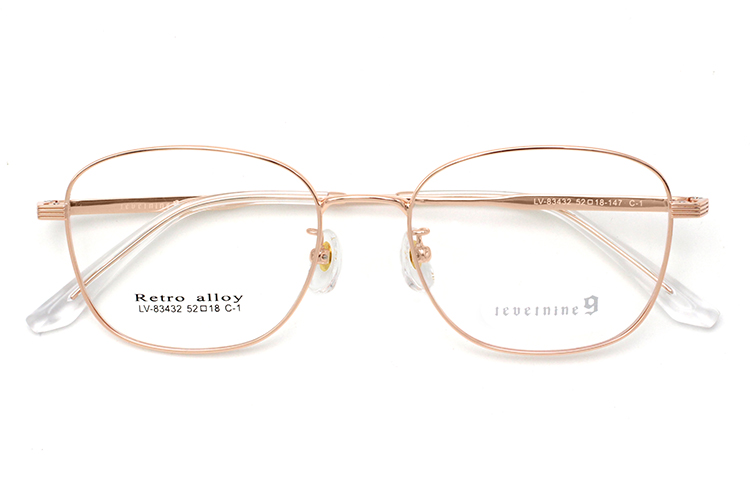 إطار بصري معدني - ذهبي