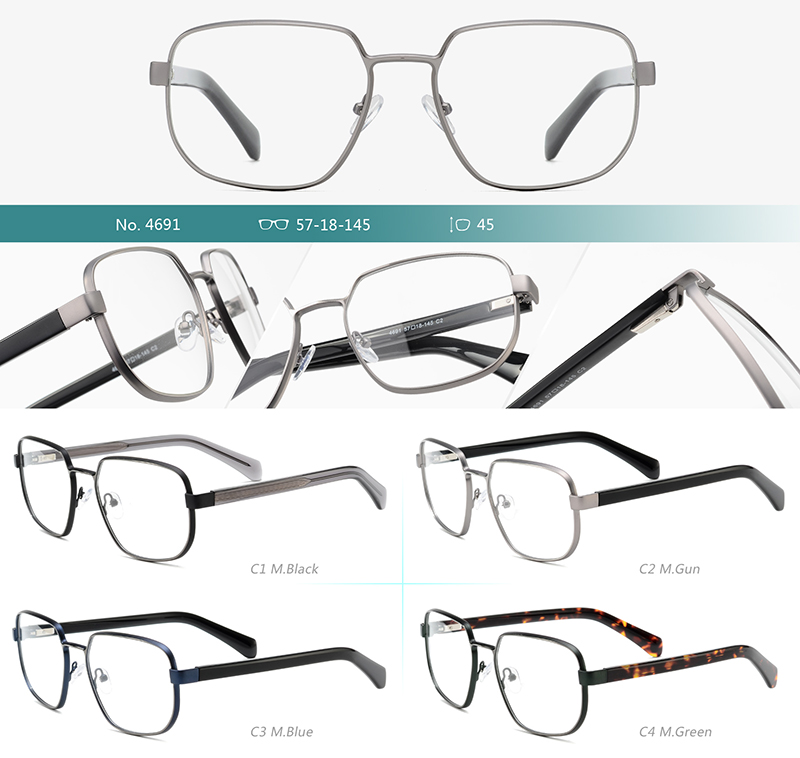 إطارات النظارات المعدنية بالجملة 4691