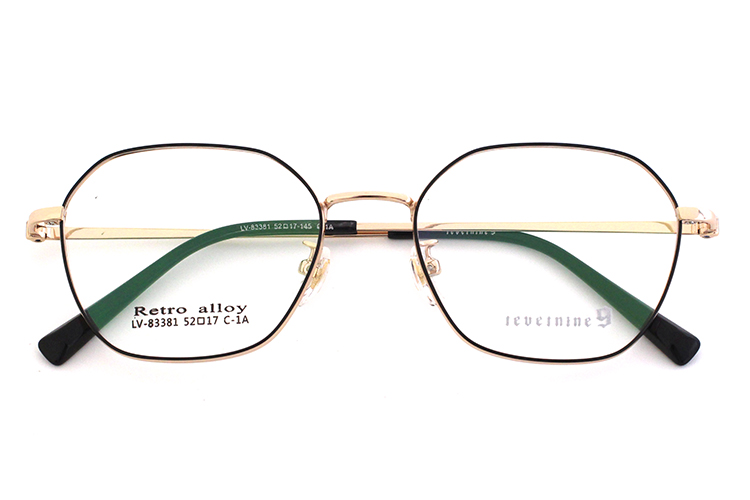 إطارات بصرية قديمة - أسود وذهبي