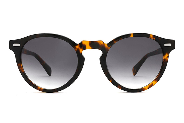 نظارات شمسية مستديرة معدنية من خلات