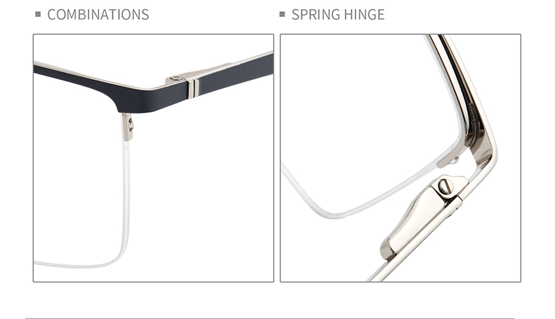 إطارات النظارات شبه بدون شفة للرجال