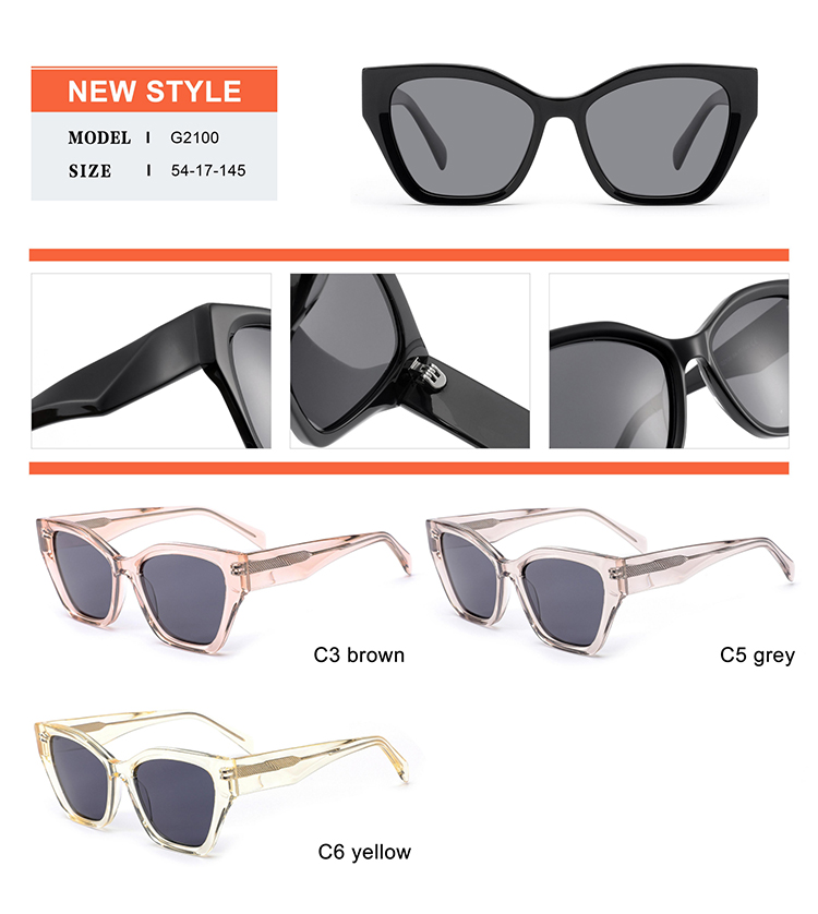 تفاصيل نظارة شمسية من الأسيتات - G2100