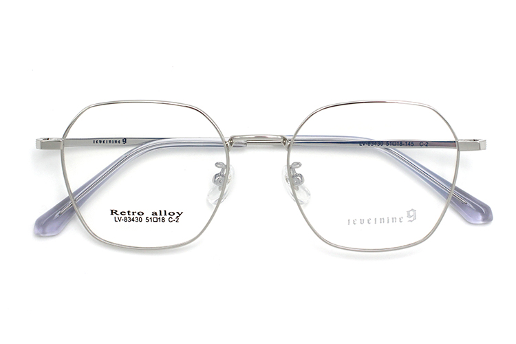 اطار النظارات للنساء معدن - فضي