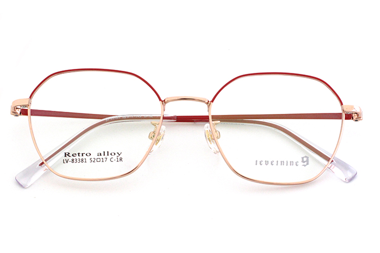 إطارات بصرية قديمة - أحمر وذهبي