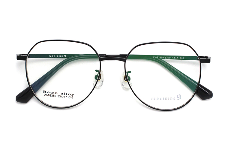 إطارات النظارات المعدنية للرجال - باللون الأسود