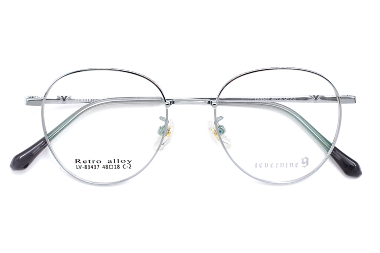 إطارات النظارات الدائرية - فضي