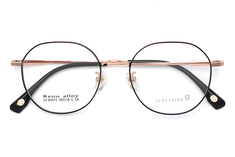 إطارات معدنية بصرية عالية الجودة - أسود وذهبي