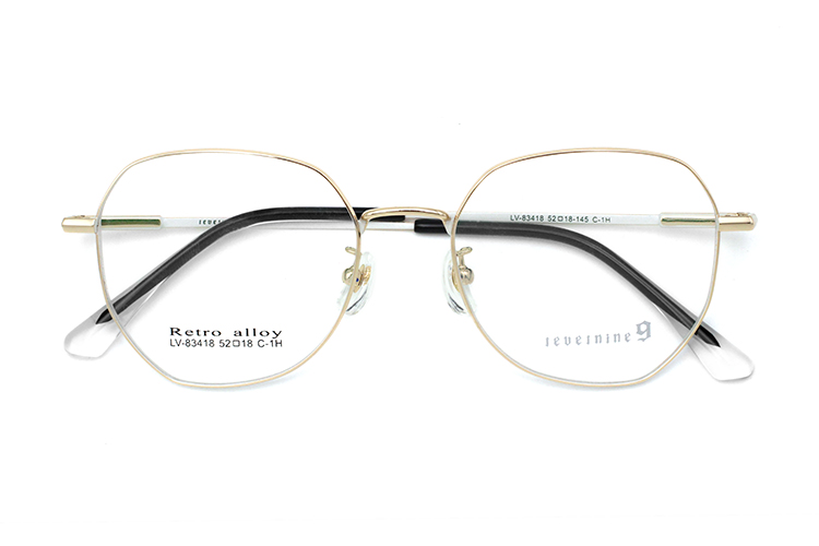 نظارة بإطار معدني رفيع - ذهبي