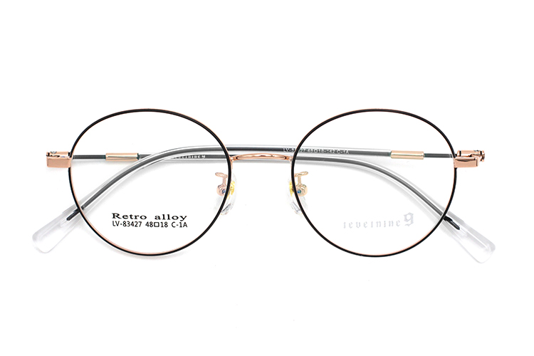 إطارات النظارات معدنية - أسود وذهبي