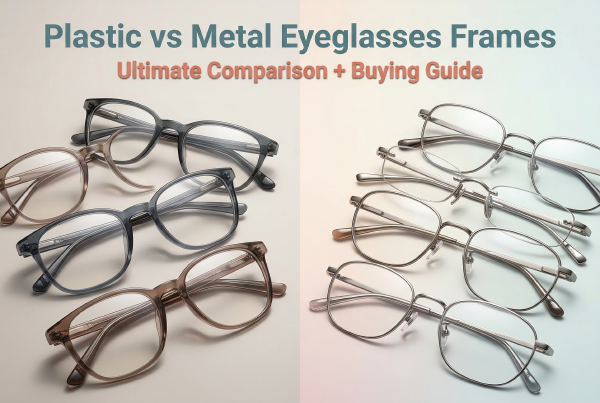 إطارات النظارات البلاستيكية مقابل المعدنية: المقارنة النهائية + دليل الشراء