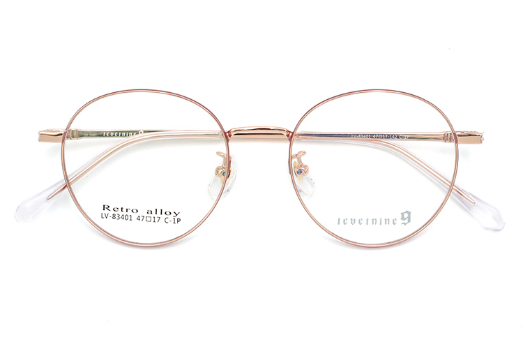 إطارات عدسات معدنية - ذهبي وردي