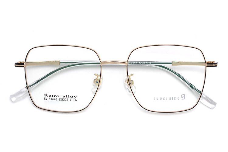 إطارات نظارات كبيرة - ذهبية