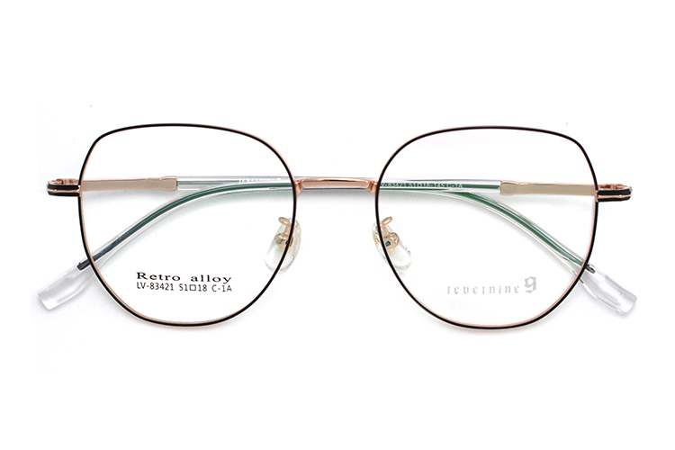 إطارات بصرية عصرية - أسود وذهبي