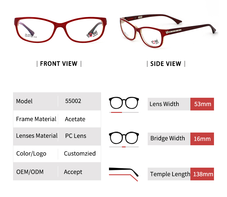 إطار نظارة من الأسيت 55002_01 