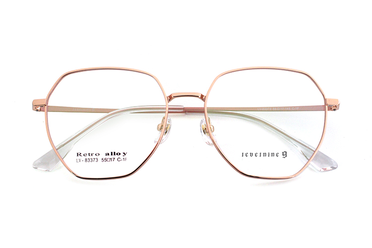 إطارات نظارات كبيرة الحجم - ذهبي وردي