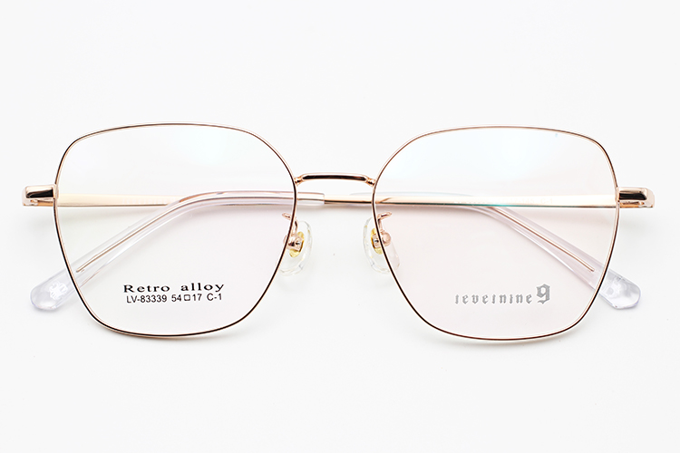 إطارات بصرية معدنية للنساء - ذهبي