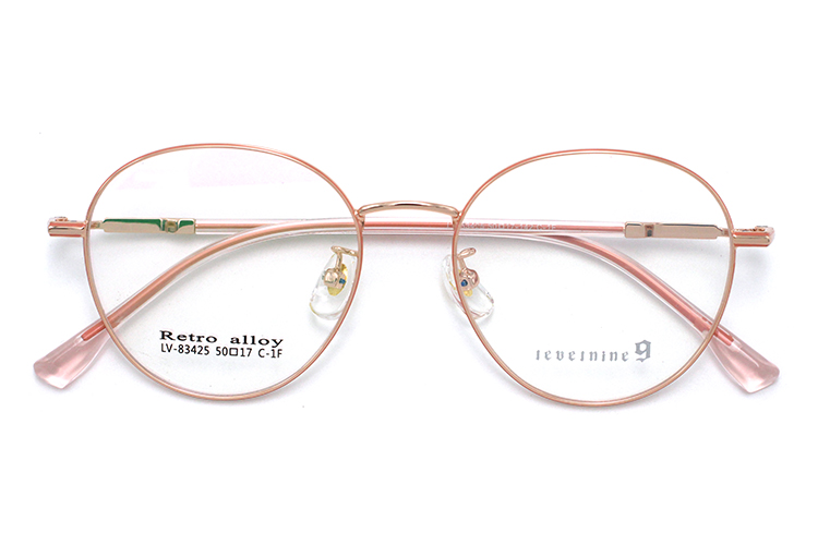 إطارات بصرية معدنية - ذهبي وردي