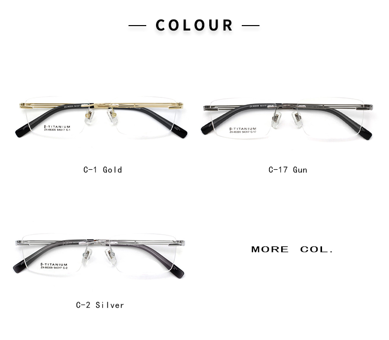 إطارات النظارات بدون إطار Titanium_color