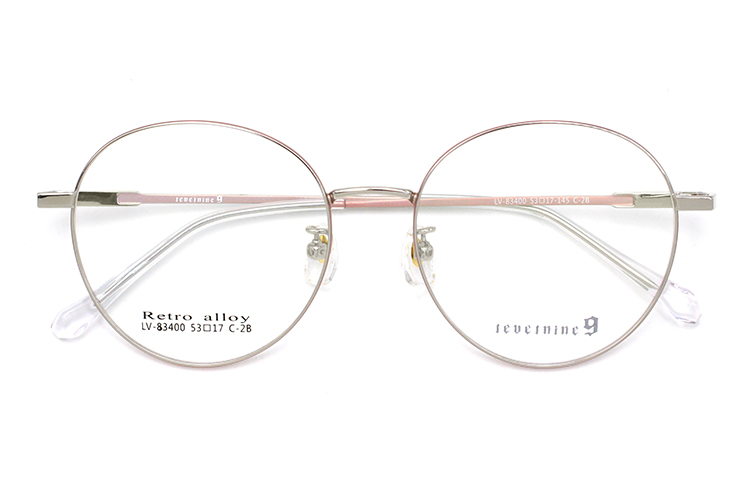 إطار بصري معدني - فضي