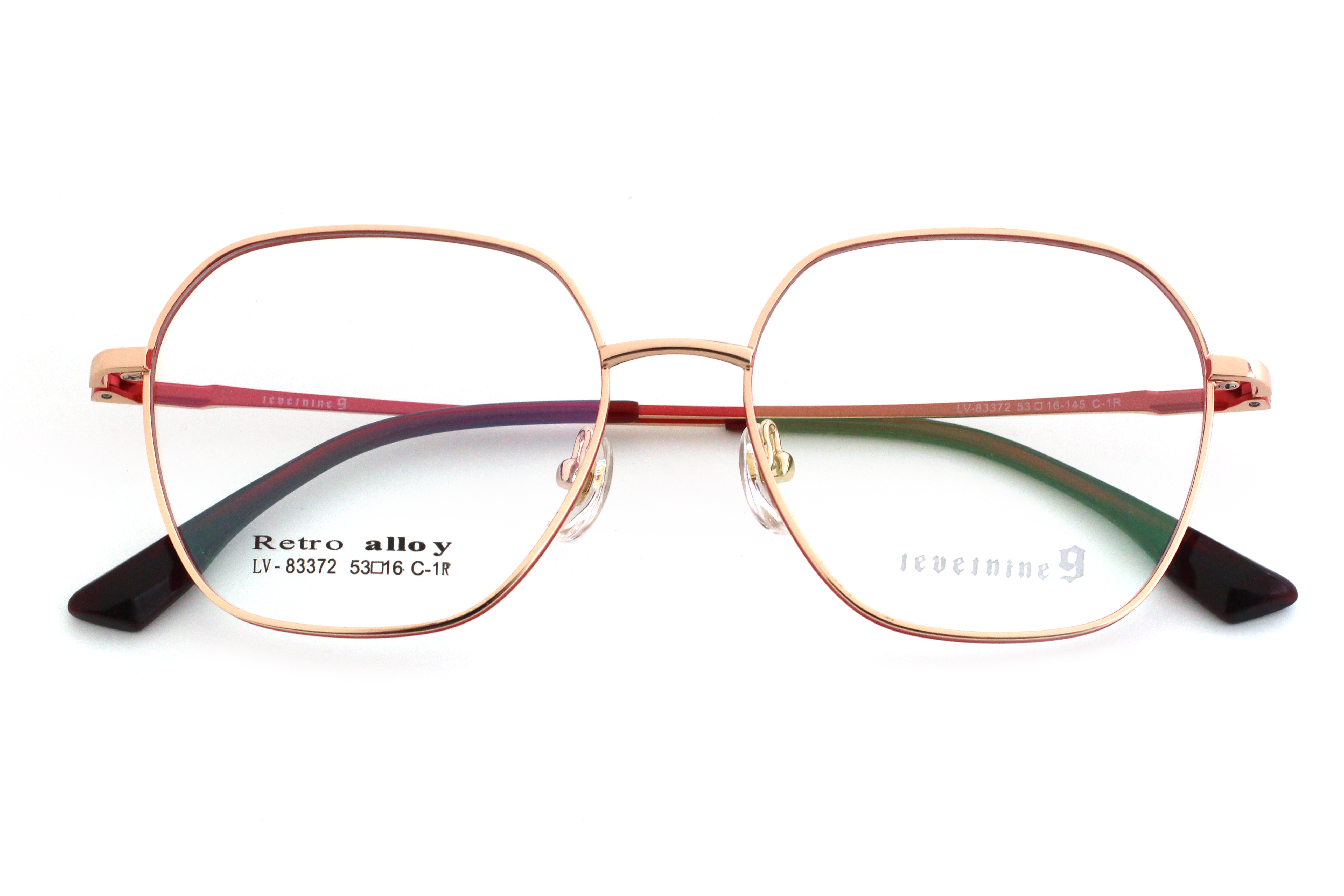 إطارات النظارات الفاخرة - الأحمر والذهبي