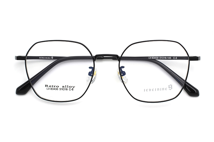 إطارات النظارات المعدنية للنساء - أسود